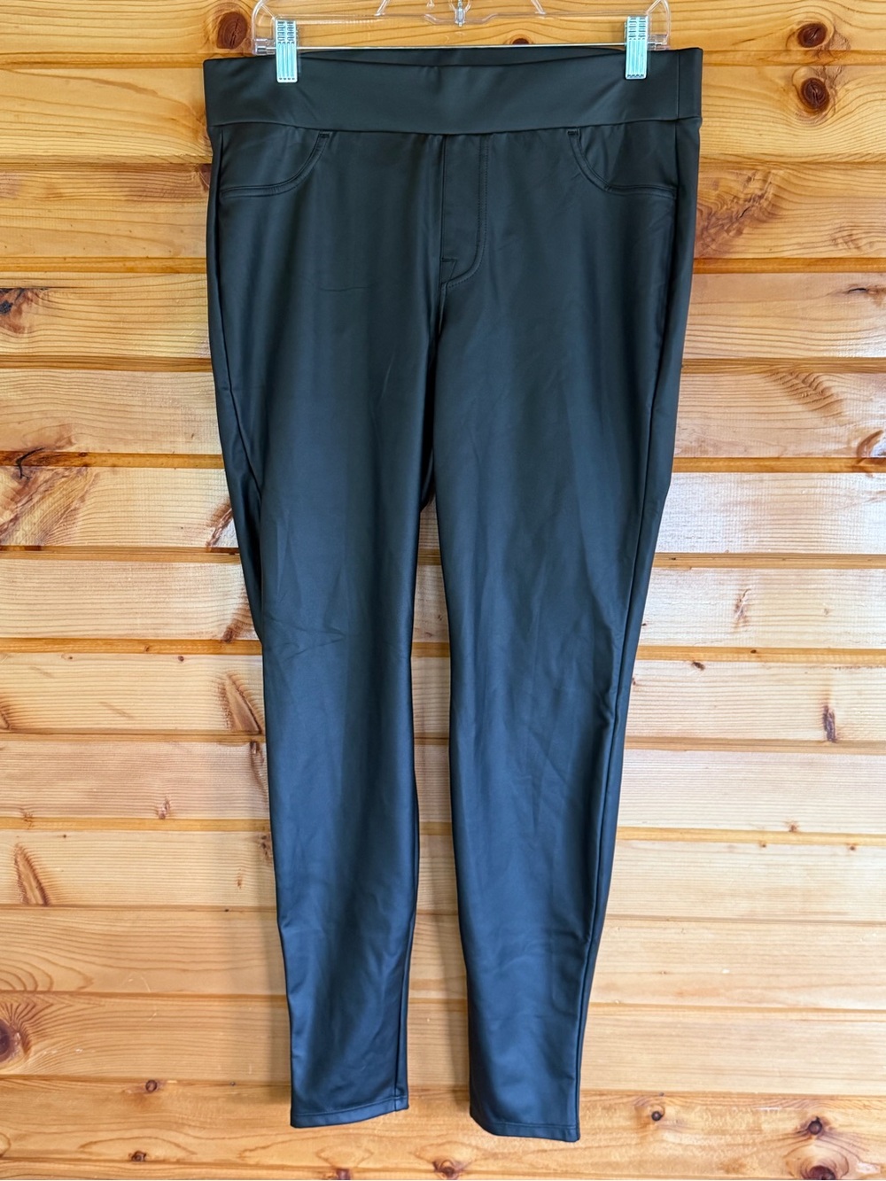 Women's Torrid Black Faux Leather Leggings with Smooth Waistband Size 1X